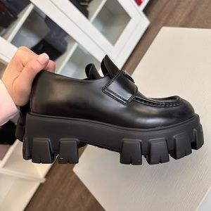 Prada platform loafers new